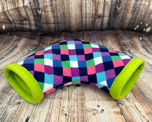 Diamond Fleece Corner Cosy Tube / Lime