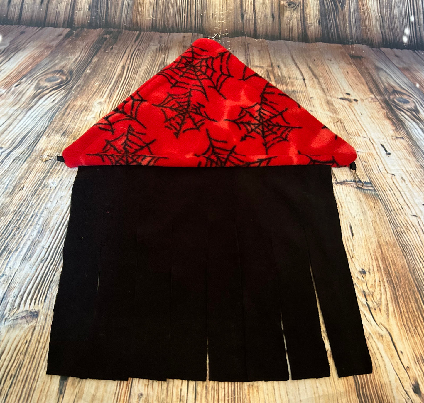 Halloween Red Spider Webs Fleece Forest