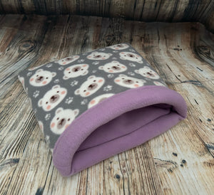 Grey Bears Fleece Piggie Sack