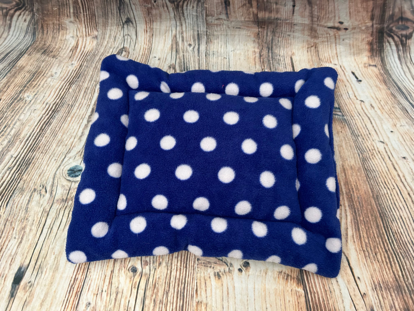 Royal Blue Spot Soft Rectangle Fleece Cushion bed