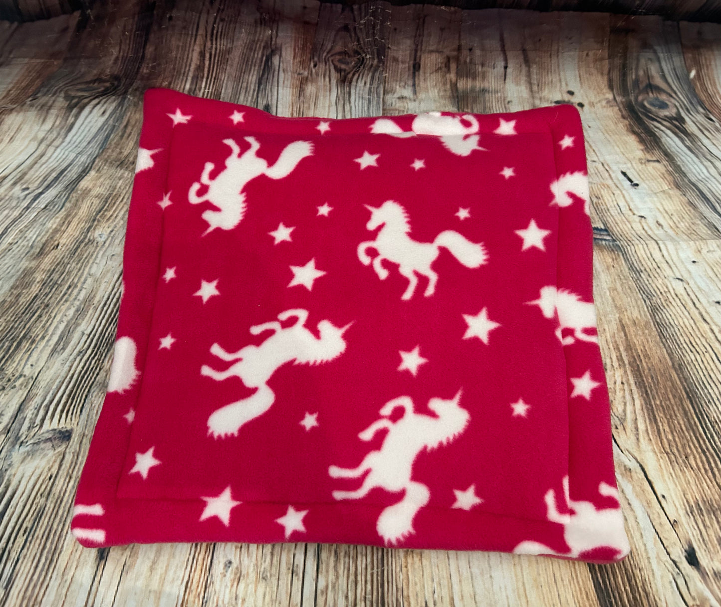 Cerise Unicorn Fleece Lap Pad