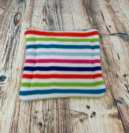 Rainbow Stripe Fleece Cage Pad