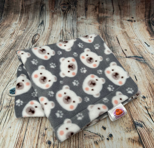 Grey Bears Fleece Piggie Blanket