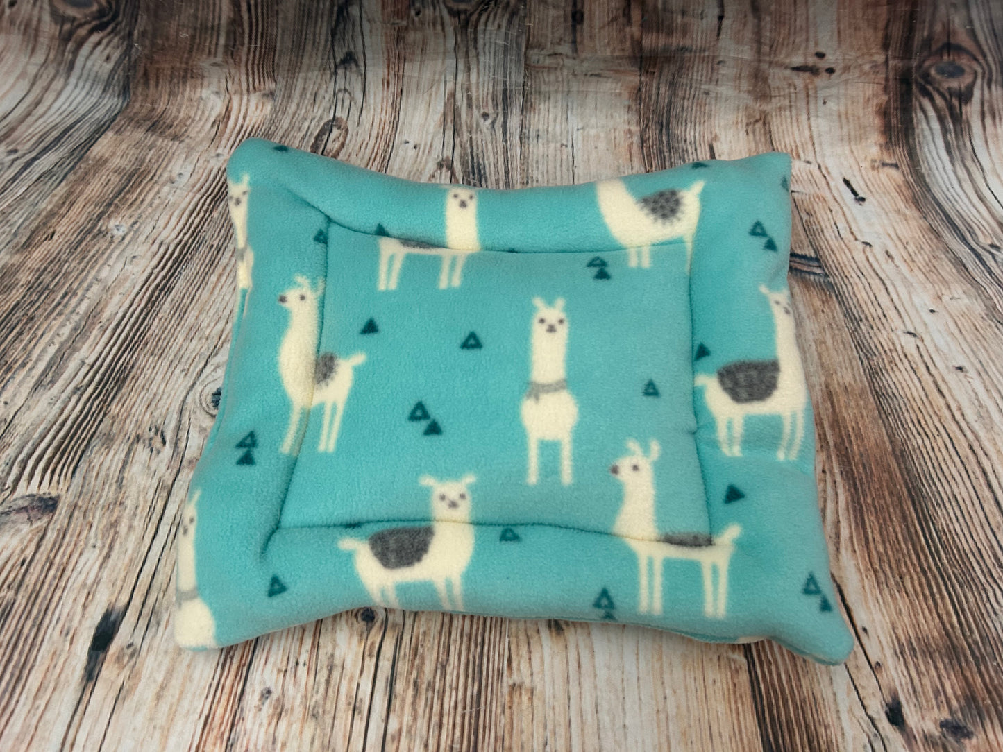 Mint Llama Soft Rectangle Fleece Cushion bed