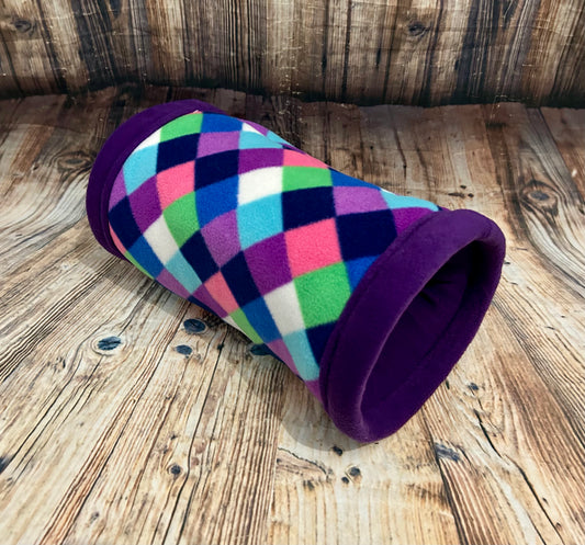 Diamond Fleece Cosy Tunnel / Purple