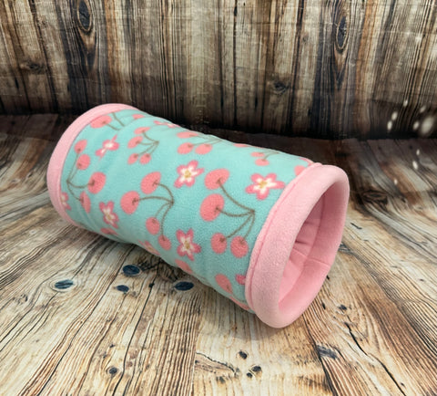 Cherry Blossom Fleece Cosy Tunnel / Baby Pink