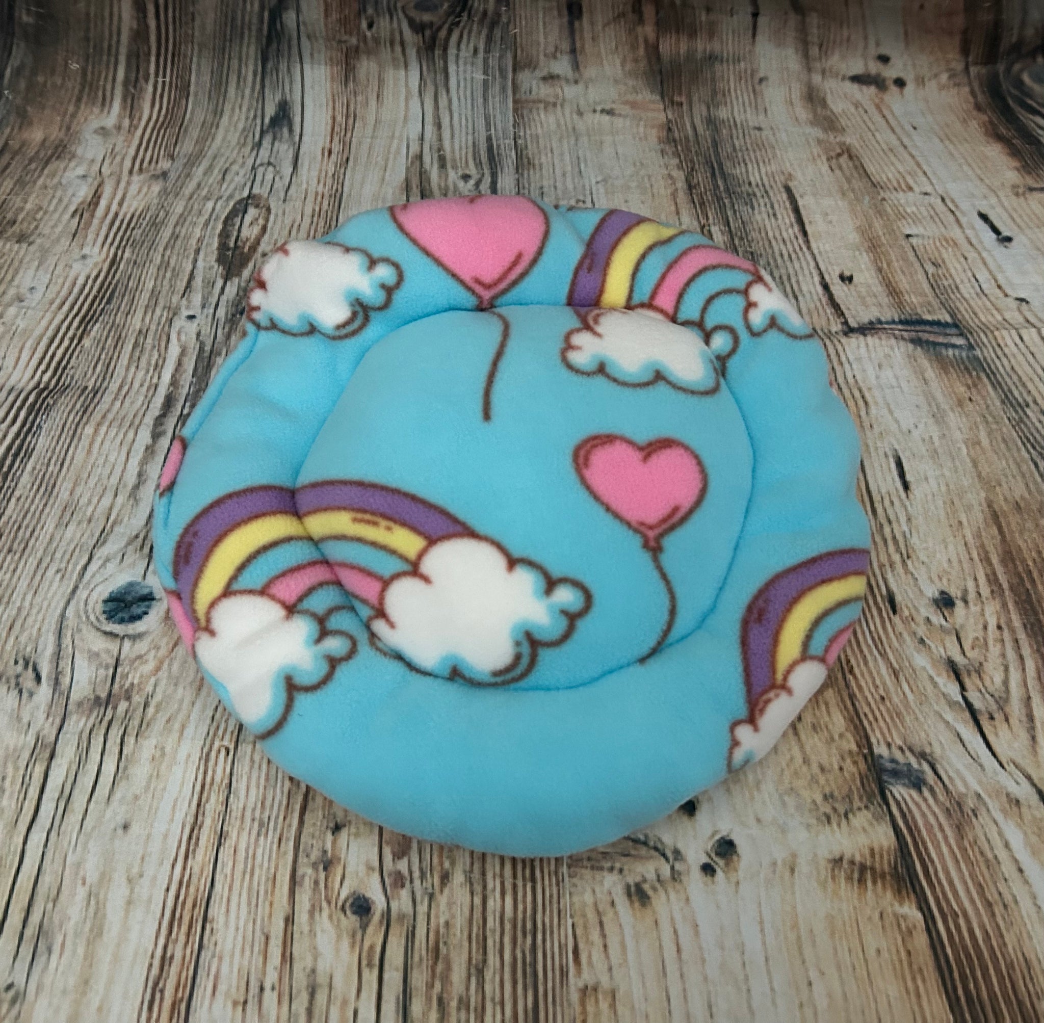 Magical Rainbows Round Soft Fleece Cushion Bed