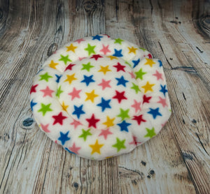 Multi Stars Round Soft Fleece Cushion Bed