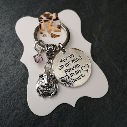 Guinea Pig Memorial Gift Key Ring