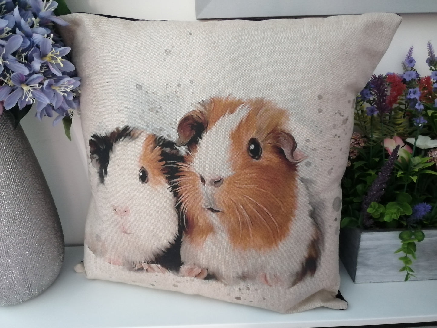 Guinea Pig Print Cushion Cover (includes inner cushion)